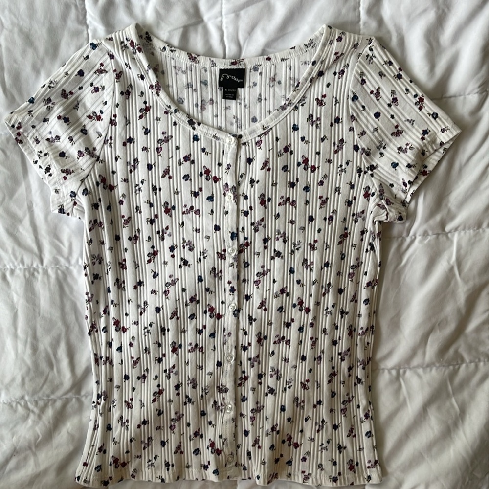 Girls floral baby tee